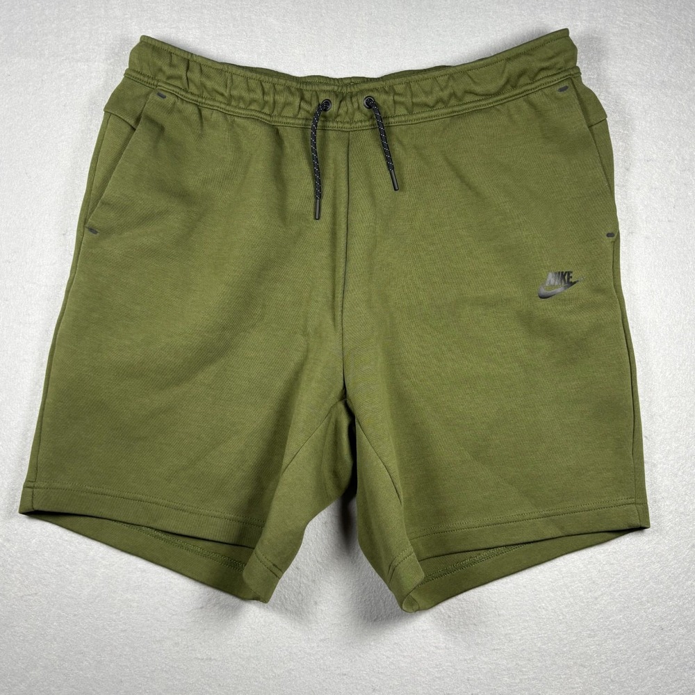 Nike Sportswear Tech Fleece Shorts Rough Green Men's Size XL CU4503-326 Swoosh